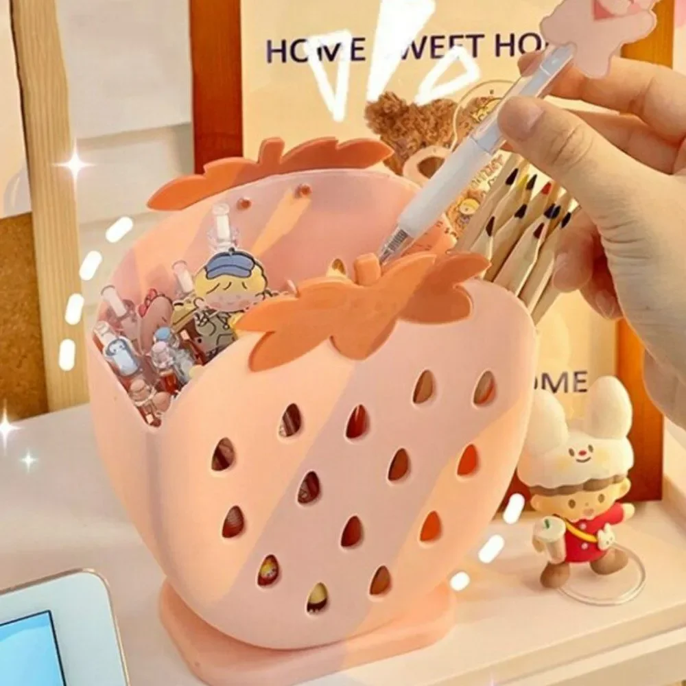 Strawberry Household Organizer | Desktop Pen Holder Makeup Organizer